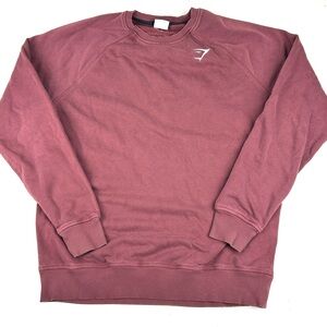 Gymshark Sweatshirt Red Pullover Active Training Gym Unisex Size Large